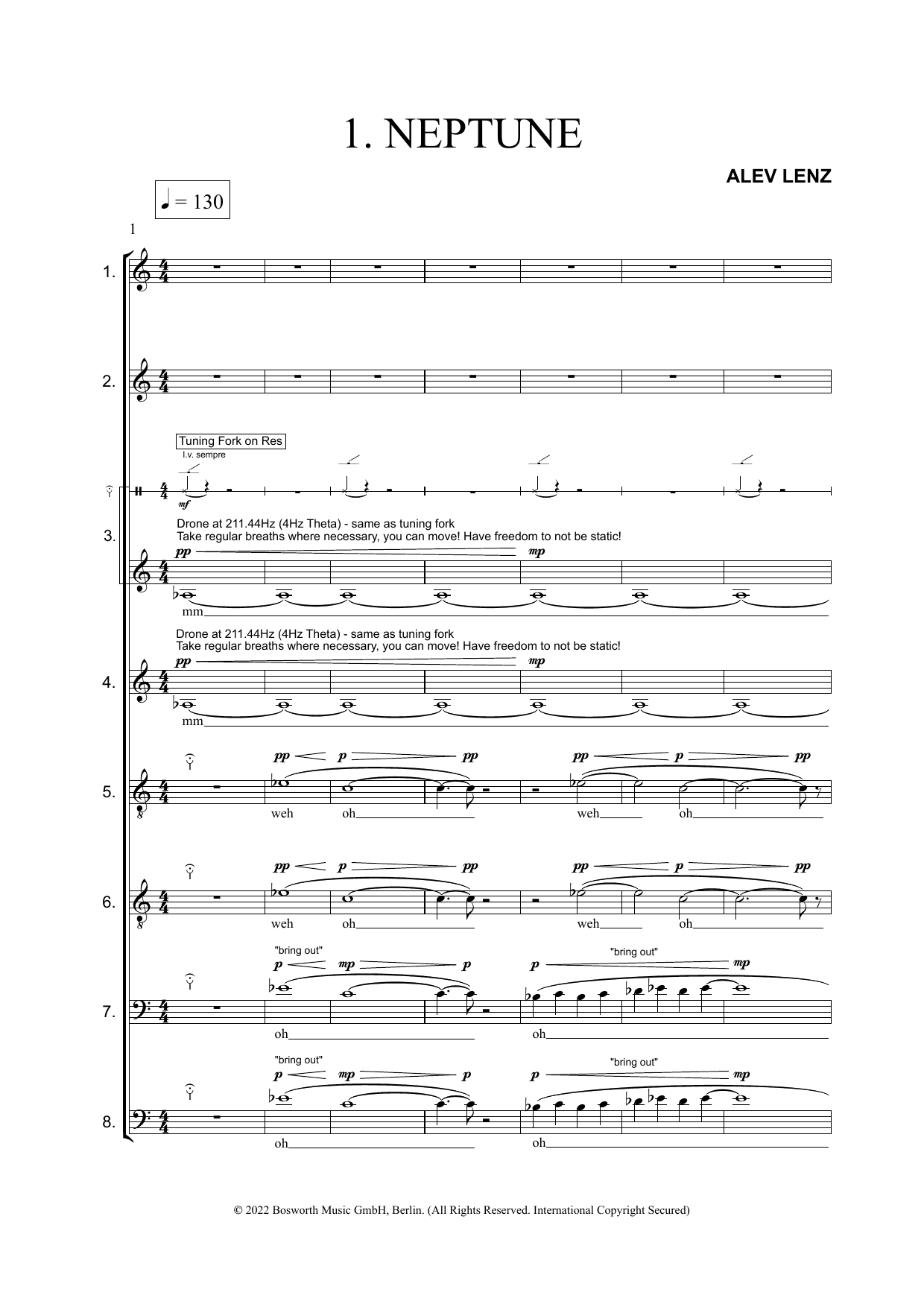 Alev Lenz 7 Planets Sheet Music Notes & Chords for Choir - Download or Print PDF