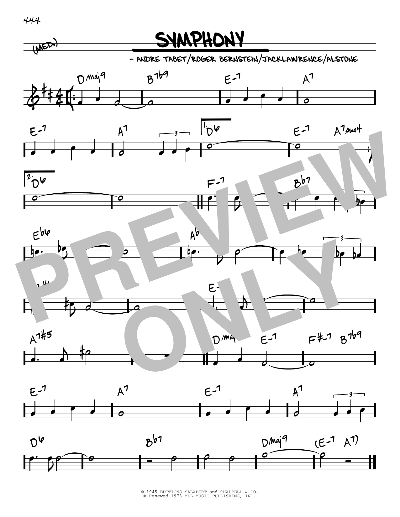 Alex Alstone Symphony Sheet Music Notes & Chords for Real Book – Melody & Chords - Download or Print PDF