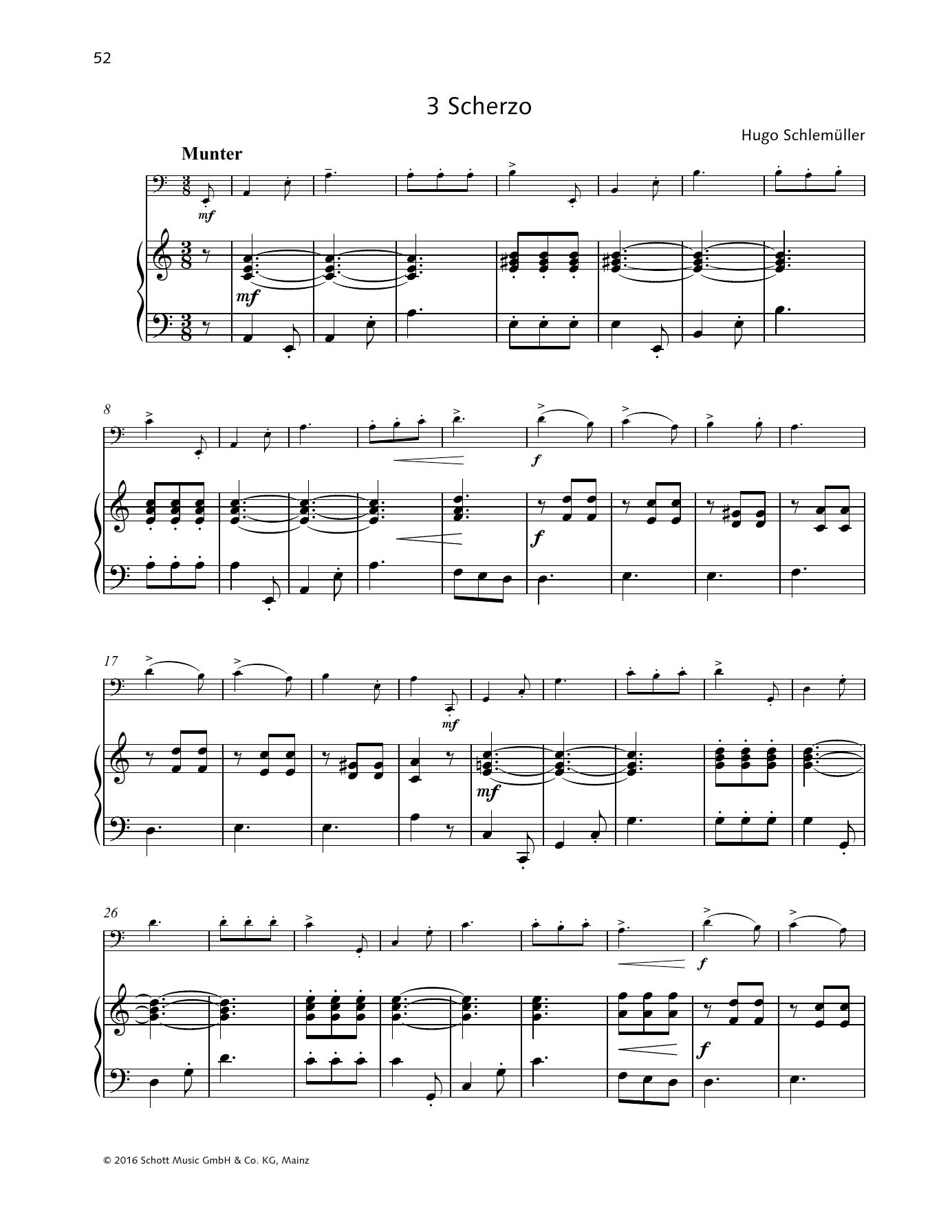 Alexander Gretchaninoff Scherzo Sheet Music Notes & Chords for String Solo - Download or Print PDF