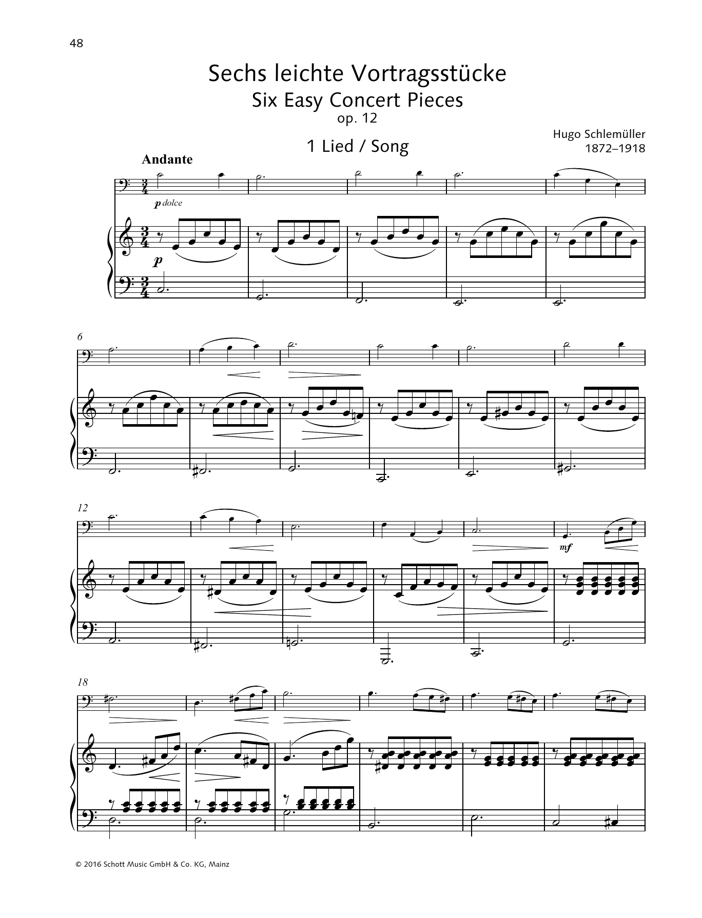 Alexander Gretchaninoff Song Sheet Music Notes & Chords for String Solo - Download or Print PDF
