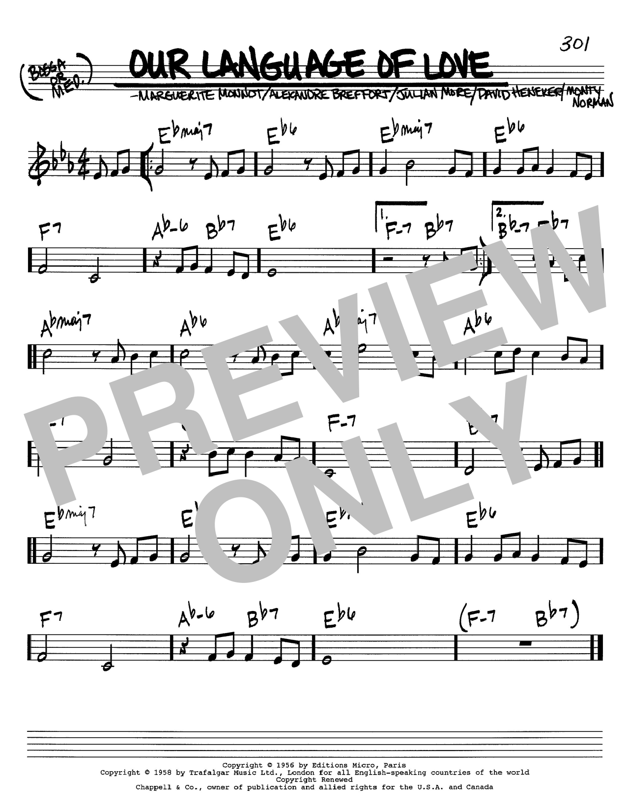 Our Language Of Love sheet music