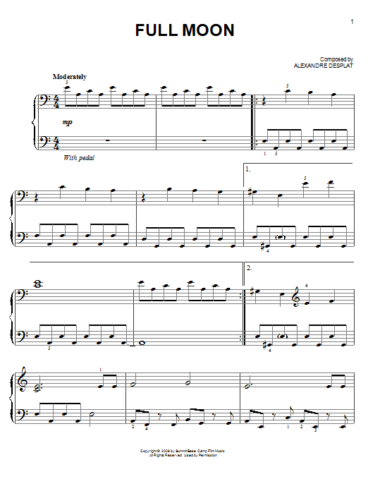 Full Moon (from The Twilight Saga: New Moon) sheet music