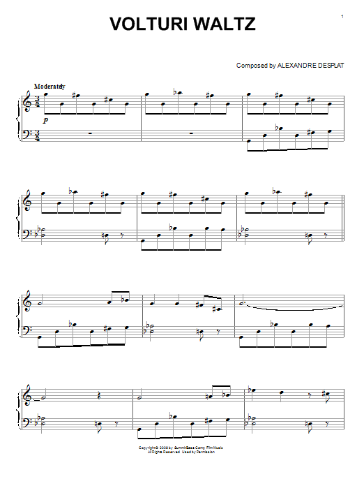 Volturi Waltz (from The Twilight Saga: New Moon) sheet music