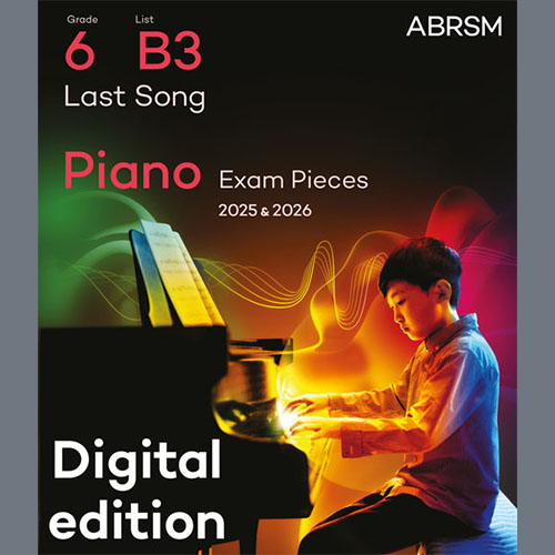 Alexis Ffrench, Last Song (Grade 6, list B3, from the ABRSM Piano Syllabus 2025 & 2026), Piano Solo