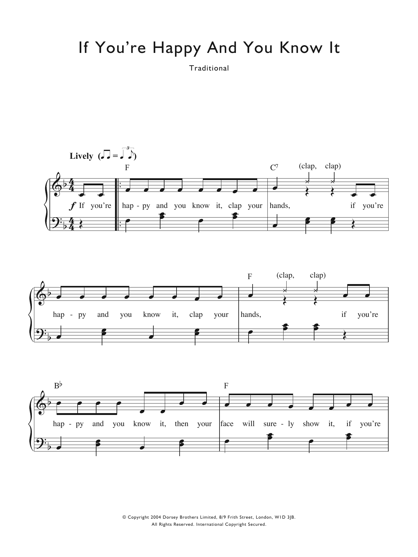 Alfred B. Smith If You're Happy And You Know It Sheet Music Notes & Chords for Piano & Vocal - Download or Print PDF