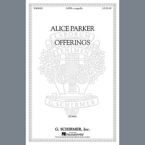Alice Parker, Offerings, SATB