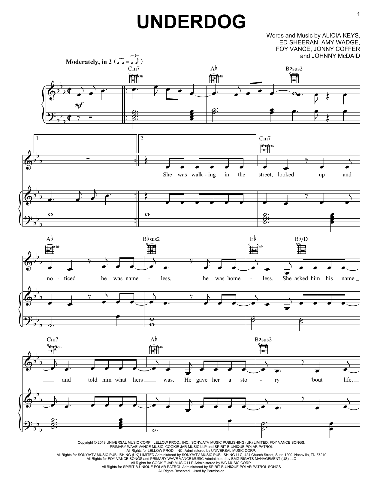 Alicia Keys Underdog Sheet Music Notes & Chords for Super Easy Piano - Download or Print PDF