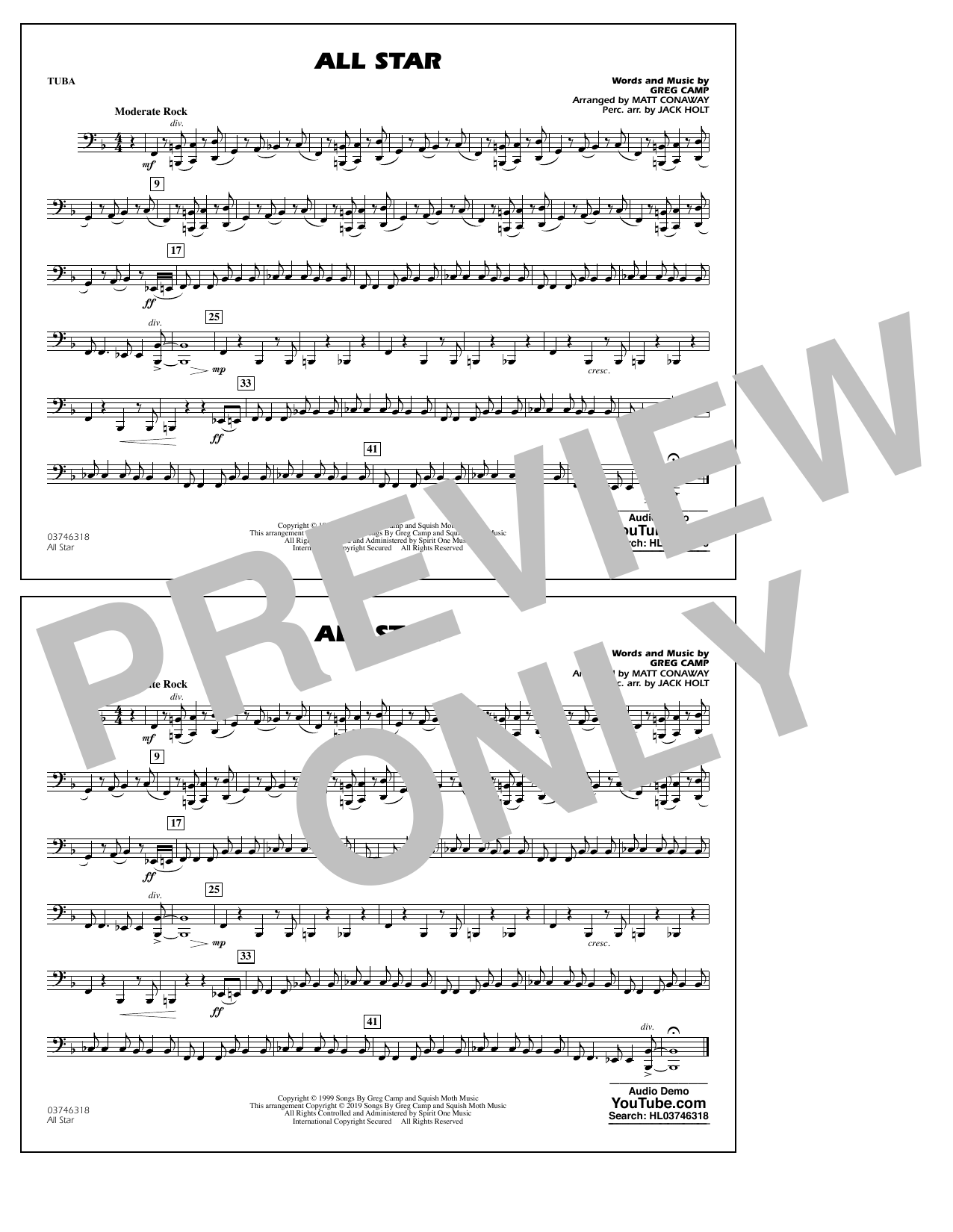 Smash Mouth All Star Arr Matt Conaway Tuba Sheet Music Download Pdf Score 411316 Ukulele tabs, tips, chords and news online. musicnotesroom com