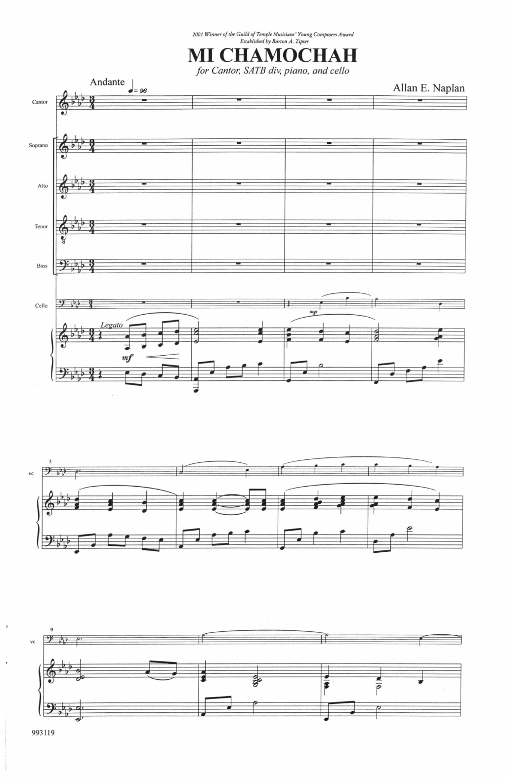 Allan Naplan Mi Chamochah (Who Is Like You) Sheet Music Notes & Chords for SATB Choir - Download or Print PDF