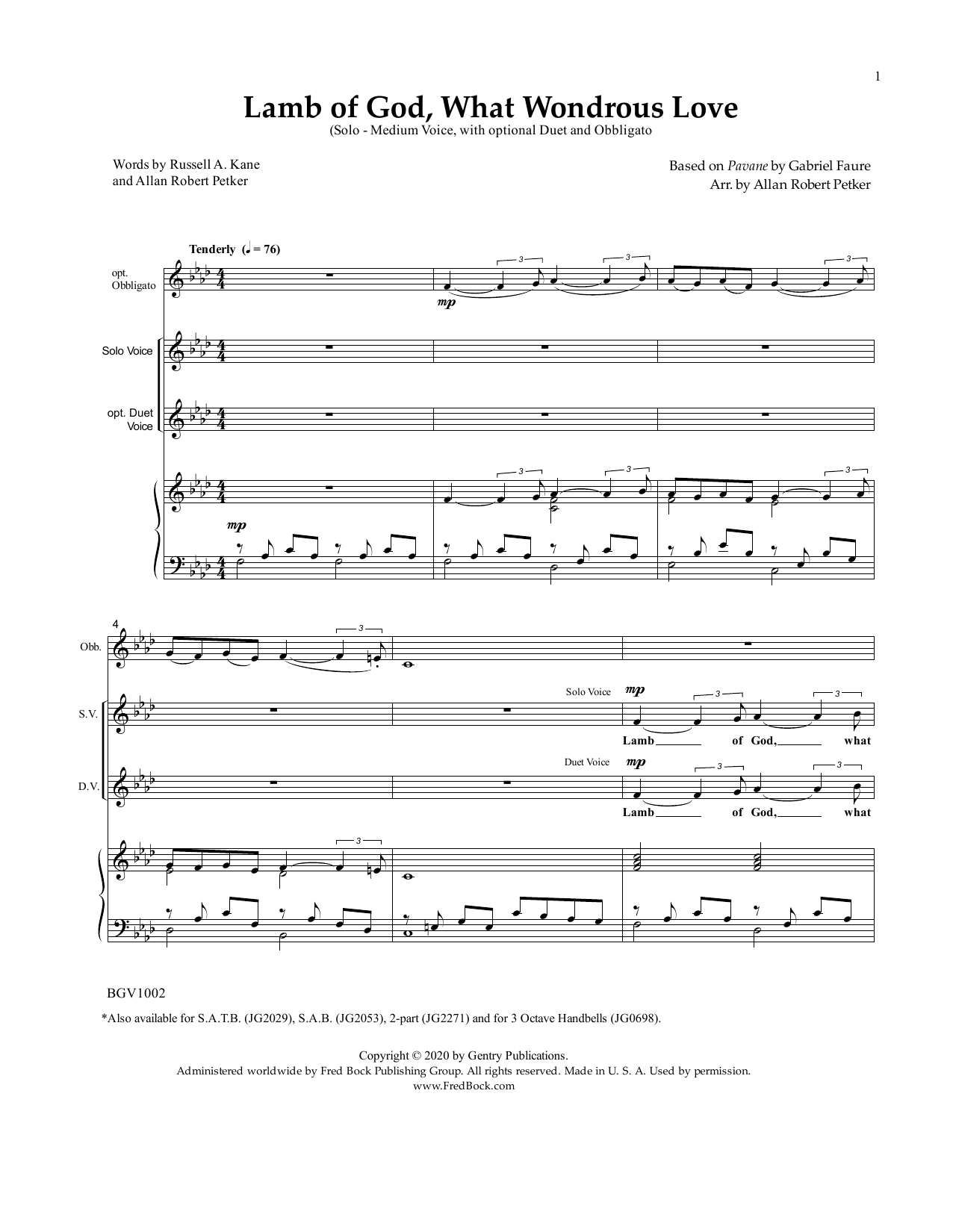 Allan Petker Lamb of God, What Wondrous Love Sheet Music Notes & Chords for Piano & Vocal - Download or Print PDF