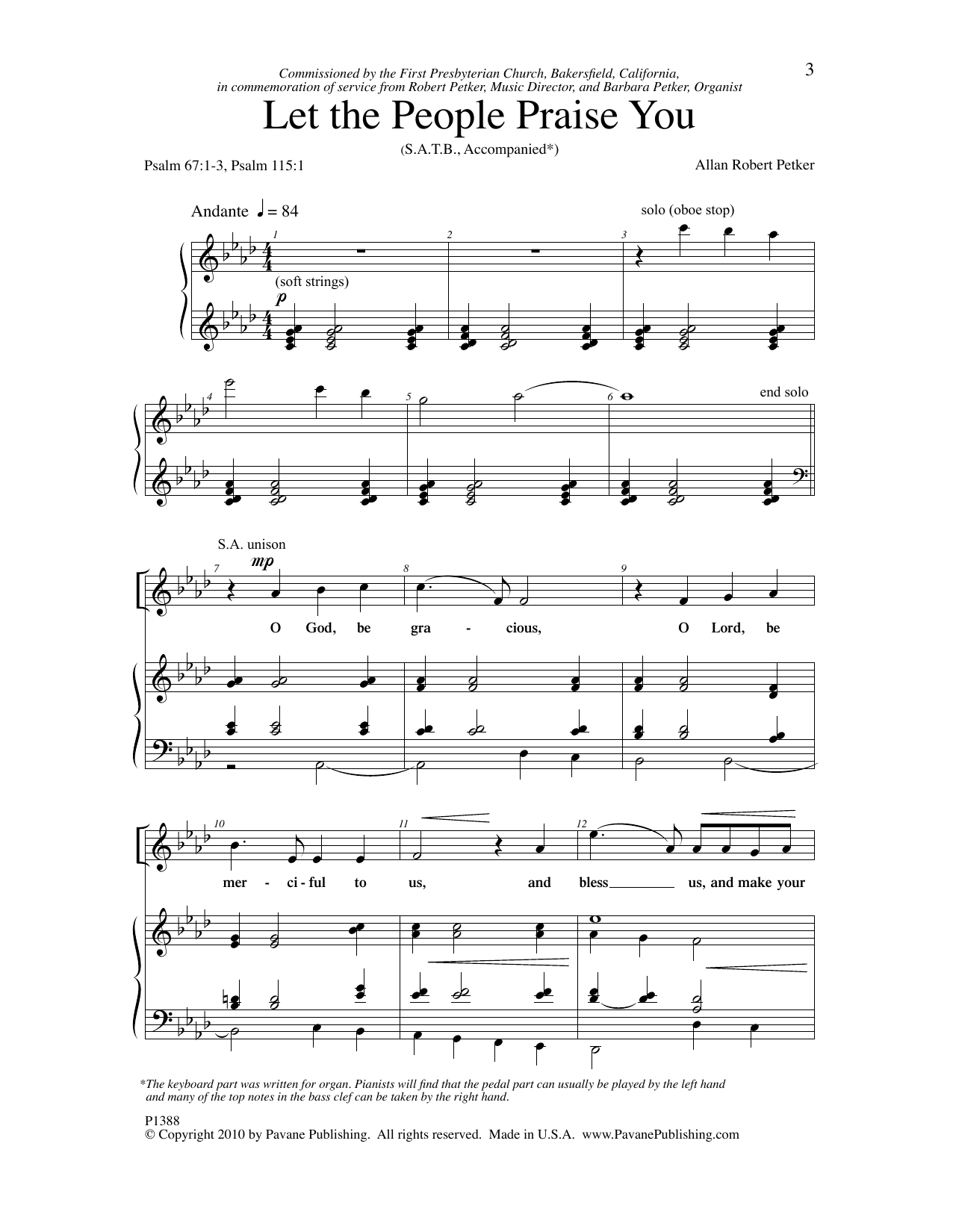 Allan Robert Petker Let The People Praise You Sheet Music Notes & Chords for SATB Choir - Download or Print PDF