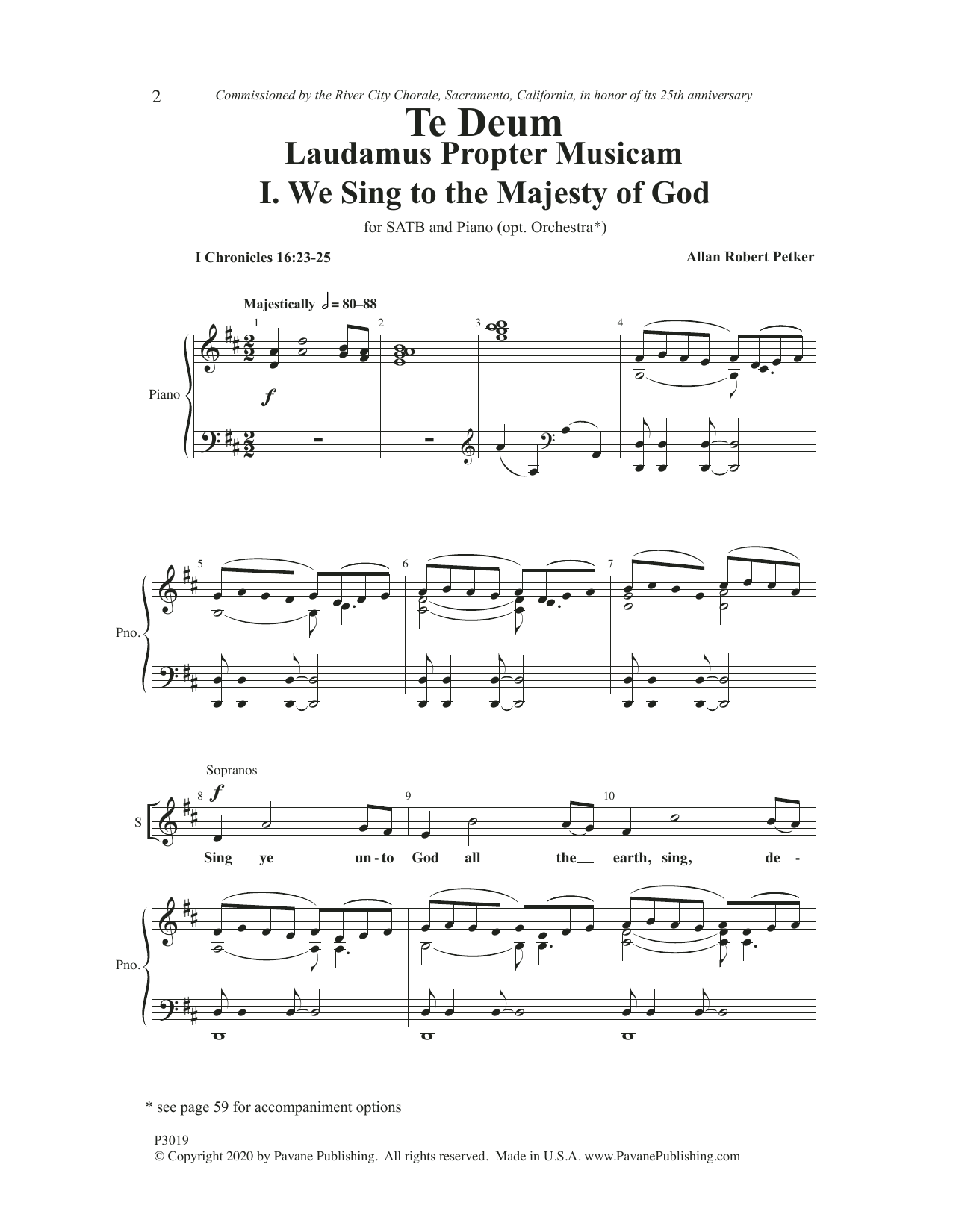 Allan Robert Petker Te Deum Laudamus Propter Musicam Sheet Music Notes & Chords for SATB Choir - Download or Print PDF