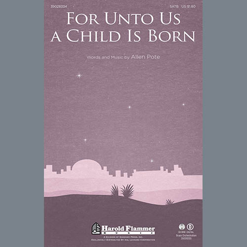 Allen Pote Allen Pote, For Unto Us A Child Is Born - Timpani, Choir Instrumental Pak