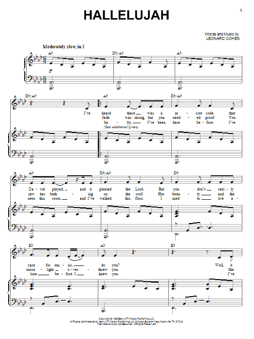 Allison Crowe Hallelujah Sheet Music Notes & Chords for Piano & Vocal - Download or Print PDF