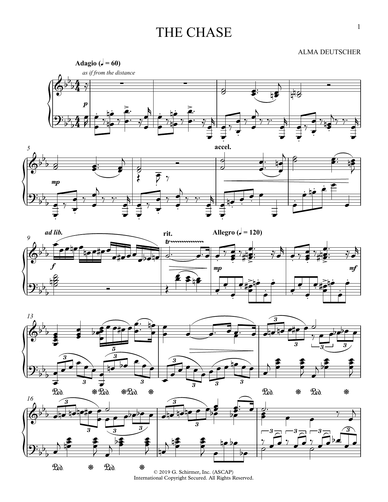 Alma Deutscher The Chase (Impromptu in C Minor) Sheet Music Notes & Chords for Piano Solo - Download or Print PDF