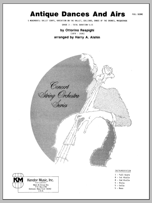 Antique Dances And Airs - Full Score sheet music