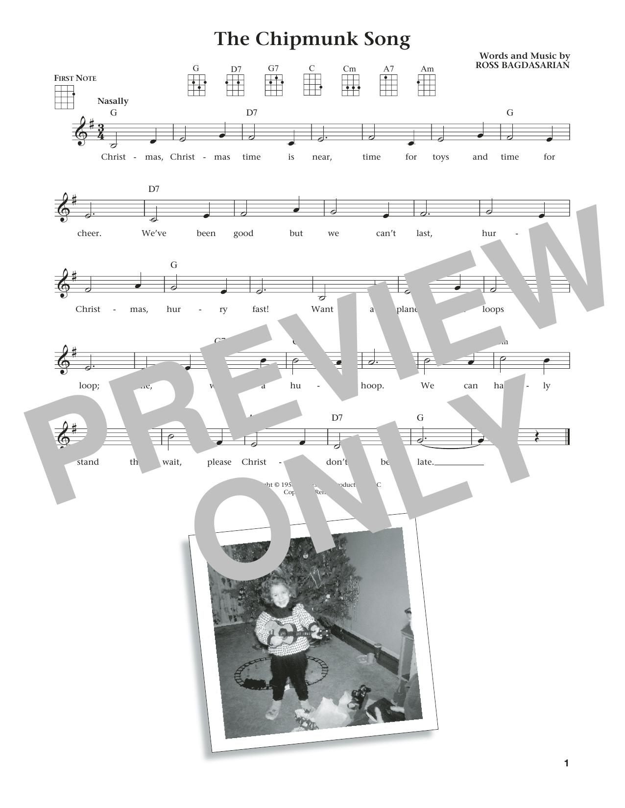 Alvin And The Chipmunks The Chipmunk Song (from The Daily Ukulele) (arr. Liz and Jim Beloff) Sheet Music Notes & Chords for Ukulele - Download or Print PDF