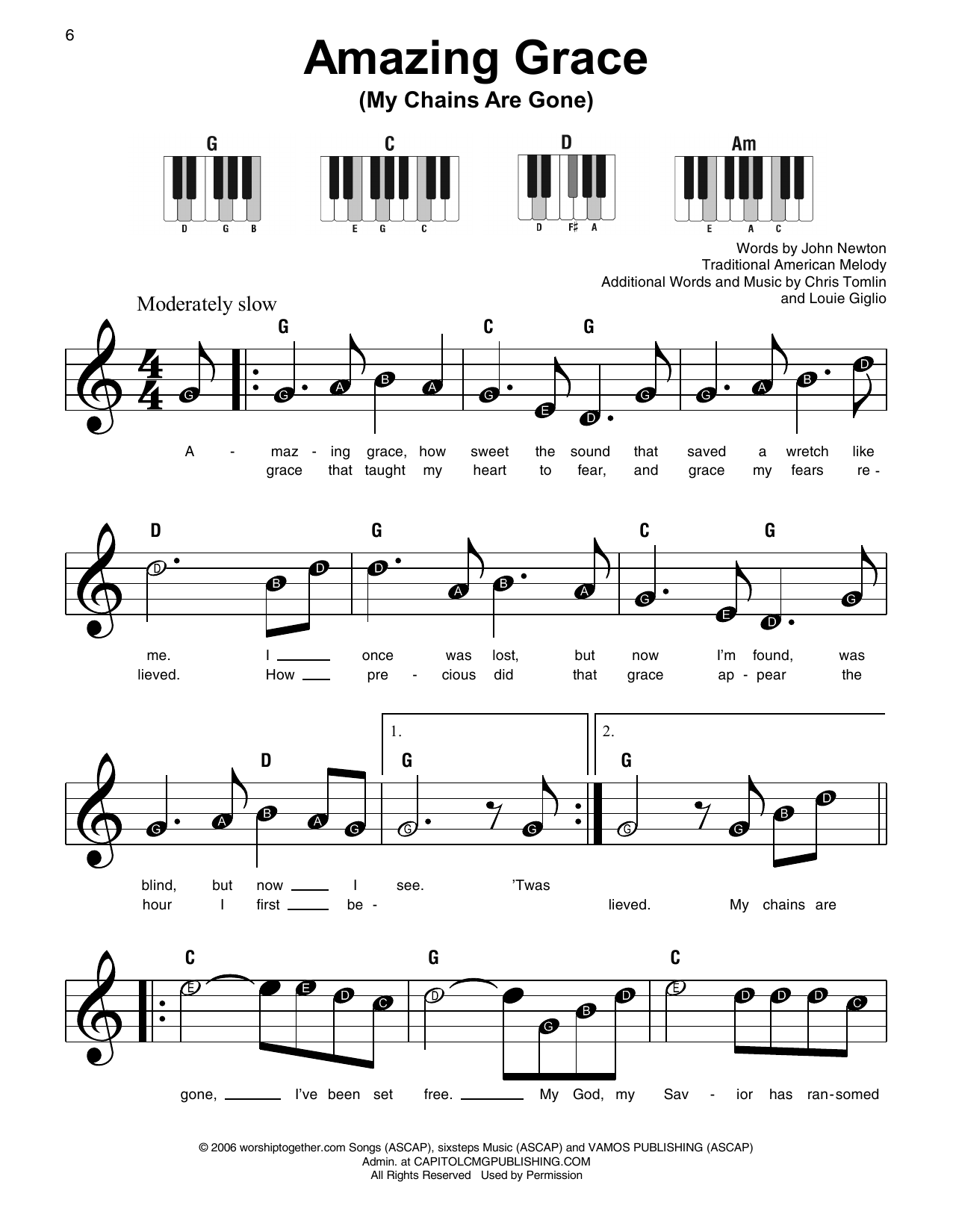 Amazing Grace Printable Sheet Music Printable Word Searches