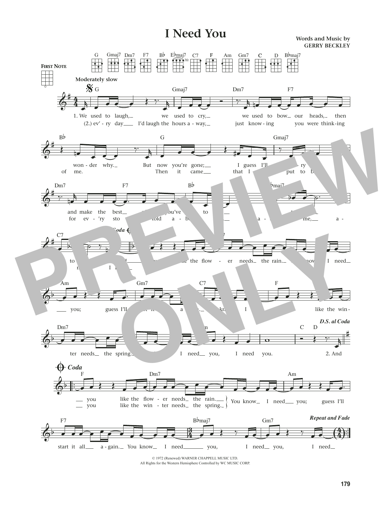 America I Need You (from The Daily Ukulele) (arr. Jim Beloff) Sheet Music Notes & Chords for Ukulele - Download or Print PDF