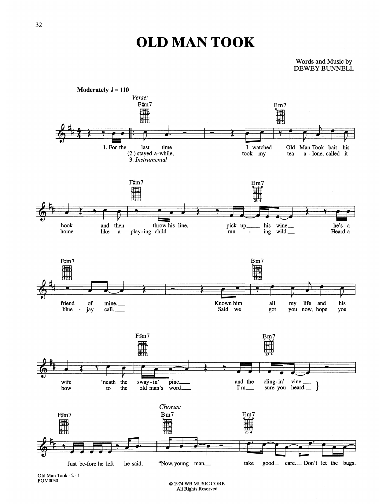 America Old Man Took Sheet Music Notes & Chords for Easy Guitar - Download or Print PDF