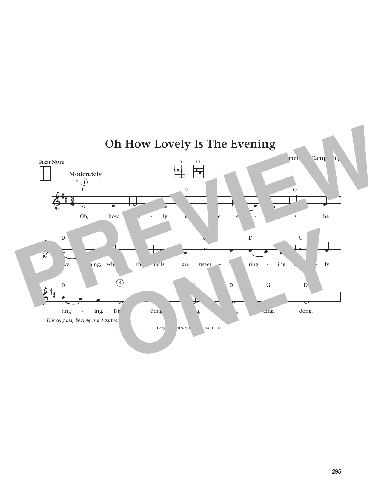 American Camp Song Oh How Lovely Is The Evening (from The Daily Ukulele) (arr. Jim Beloff) Sheet Music Notes & Chords for Ukulele - Download or Print PDF