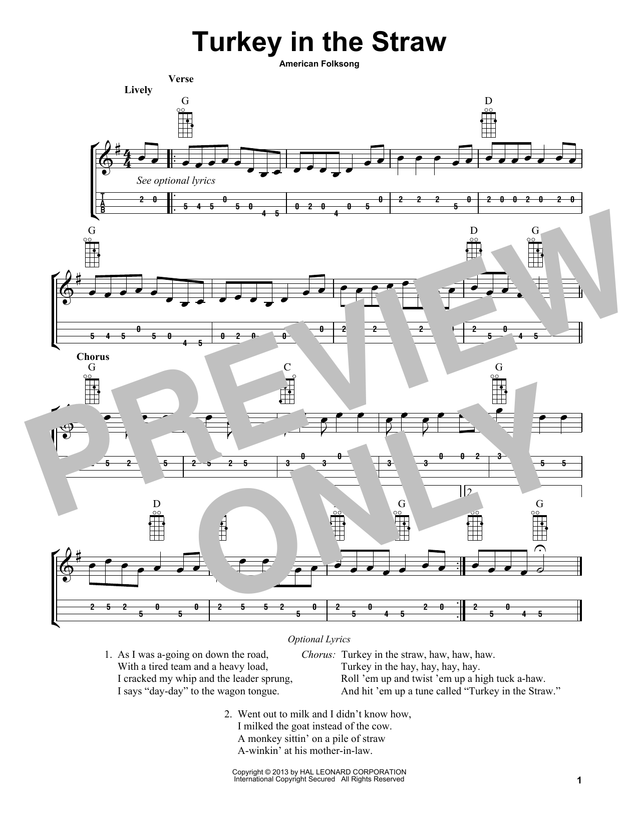 American Folksong Turkey In The Straw (arr. Bobby Westfall) Sheet Music Notes & Chords for Mandolin - Download or Print PDF