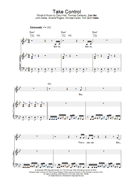 Amerie Take Control Sheet Music Notes & Chords for Piano, Vocal & Guitar - Download or Print PDF