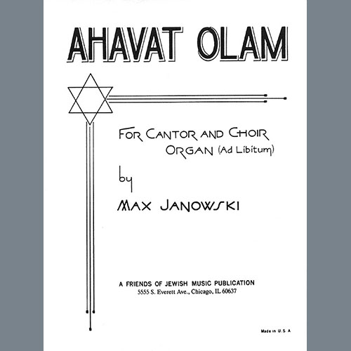 Aminadav Aloni, Ahavat Olam, SATB Choir