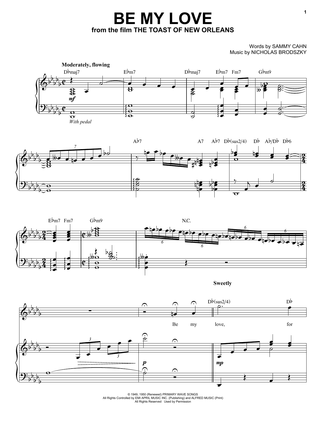 Andrea Bocelli Be My Love Sheet Music Notes & Chords for Piano & Vocal - Download or Print PDF