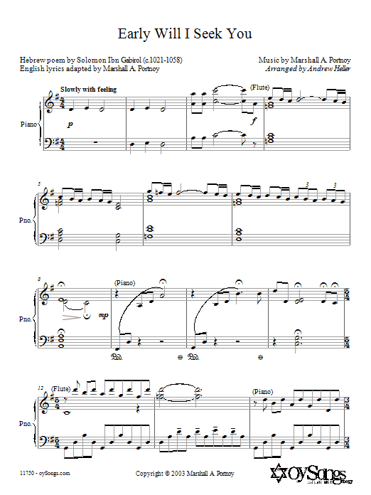 Andrew Heller Early Will I Seek You Sheet Music Notes & Chords for SATB - Download or Print PDF