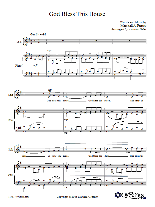 Andrew Heller God Bless This House Sheet Music Notes & Chords for SATB - Download or Print PDF