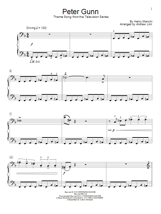 Andrew Linn Peter Gunn Sheet Music Notes & Chords for Educational Piano - Download or Print PDF
