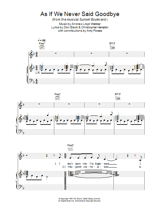 Andrew Lloyd Webber As If We Never Said Goodbye (from Sunset Boulevard) Sheet Music Notes & Chords for Flute - Download or Print PDF