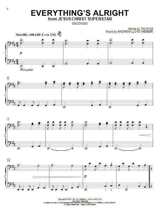 Andrew Lloyd Webber Everything's Alright Sheet Music Notes & Chords for Ukulele - Download or Print PDF