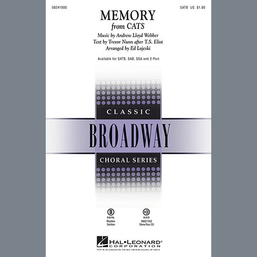 Andrew Lloyd Webber, Memory (from Cats) (arr. Ed Lojeski), SATB