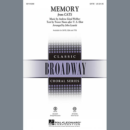 Andrew Lloyd Webber, Memory (from Cats) (arr. John Leavitt), SSA