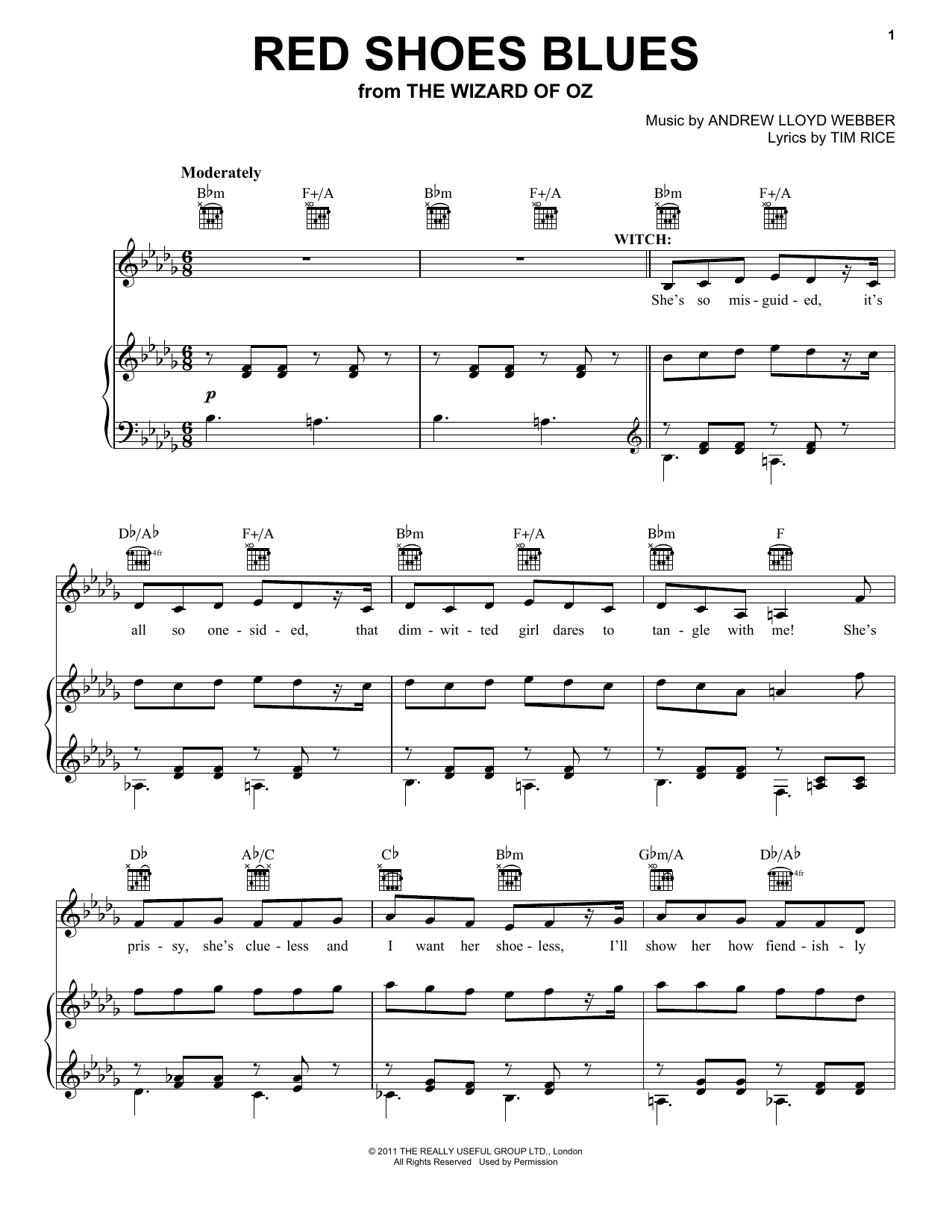 Andrew Lloyd Webber Red Shoes Blues Sheet Music Notes & Chords for Super Easy Piano - Download or Print PDF