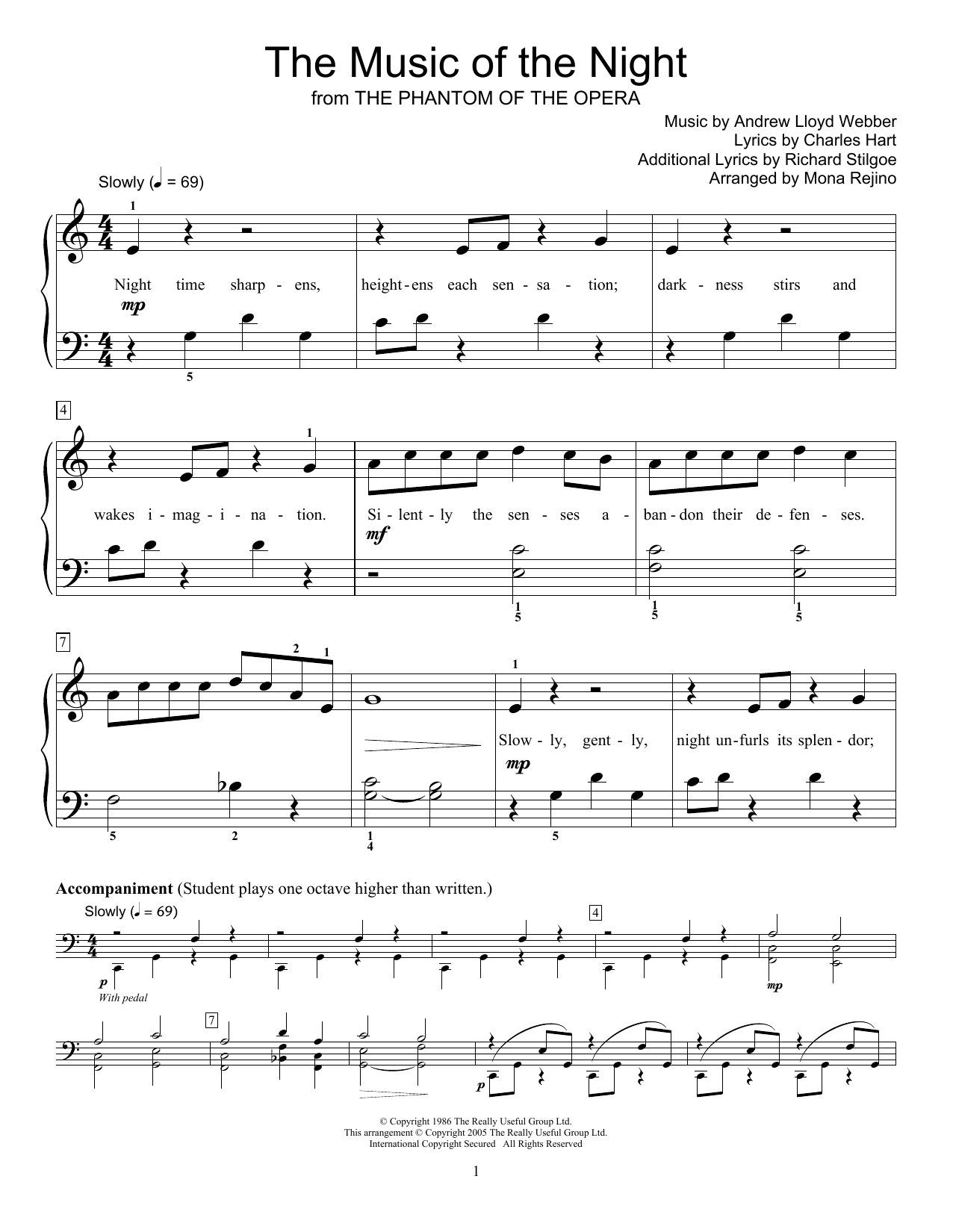 Phillip Keveren The Music Of The Night Sheet Music Notes & Chords for Educational Piano - Download or Print PDF