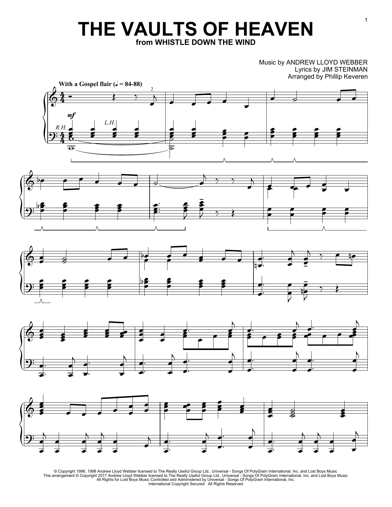 Phillip Keveren The Vaults Of Heaven Sheet Music Notes & Chords for Piano - Download or Print PDF