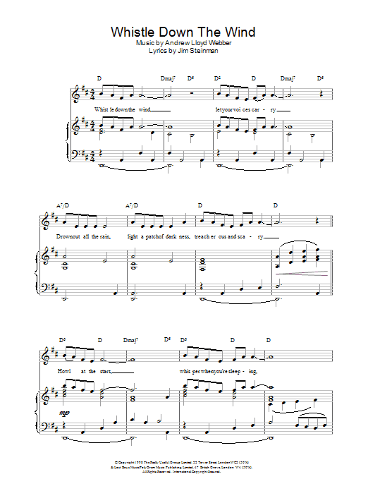 Andrew Lloyd Webber Whistle Down The Wind Sheet Music Notes & Chords for Ukulele - Download or Print PDF