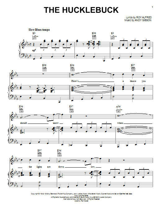 Andy Gibson The Hucklebuck Sheet Music Notes & Chords for Melody Line, Lyrics & Chords - Download or Print PDF