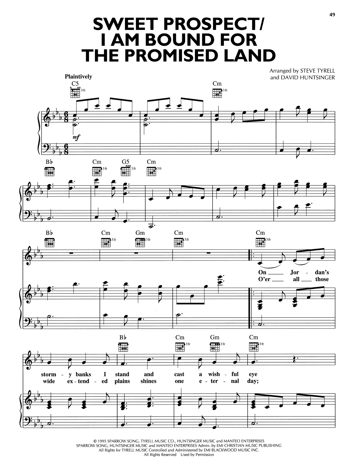 Andy Griffith Sweet Prospect/I Am Bound For The Promised Land Sheet Music Notes & Chords for Piano, Vocal & Guitar Chords (Right-Hand Melody) - Download or Print PDF Andy Griffith Sweet Prospect/I Am Bound For The Promised Land Sheet Music Notes & Chords for Piano, Vocal & Guitar Chords (Right-Hand Melody) - Download or Print PDF
