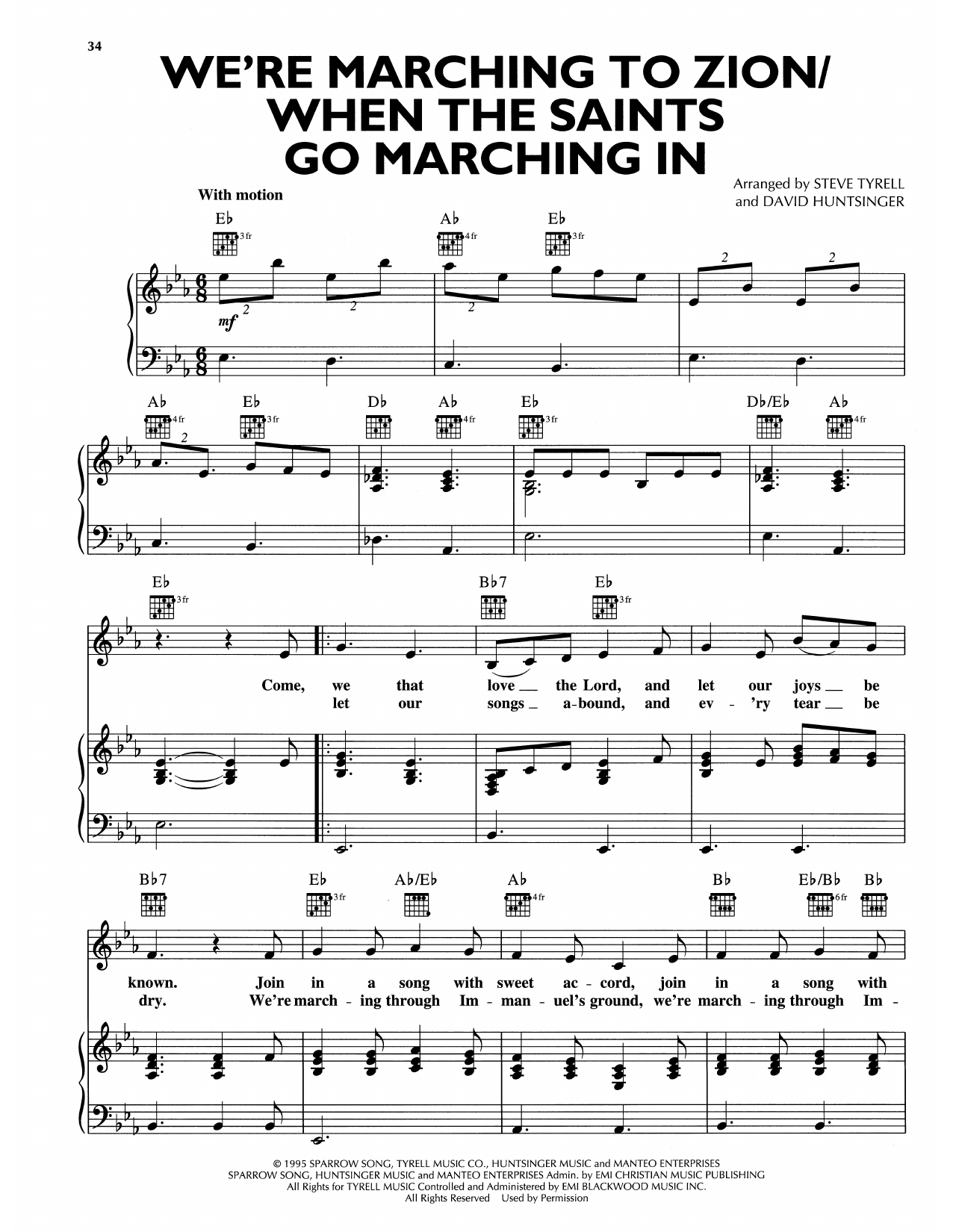 Andy Griffith We're Marching To Zion/When The Saints Go Marching In Sheet Music Notes & Chords for Piano, Vocal & Guitar Chords (Right-Hand Melody) - Download or Print PDF Andy Griffith We're Marching To Zion/When The Saints Go Marching In Sheet Music Notes & Chords for Piano, Vocal & Guitar Chords (Right-Hand Melody) - Download or Print PDF