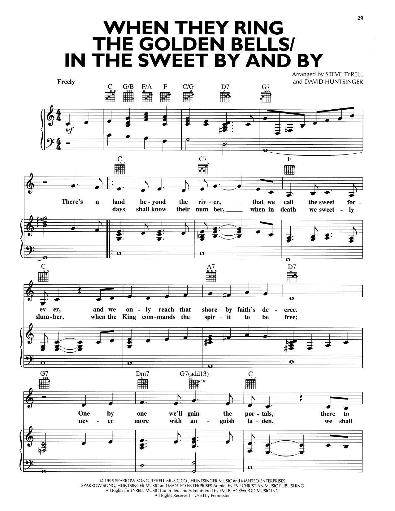 Andy Griffith When They Ring The Golden Bells/In The Sweet By And By Sheet Music Notes & Chords for Piano, Vocal & Guitar Chords (Right-Hand Melody) - Download or Print PDF Andy Griffith When They Ring The Golden Bells/In The Sweet By And By Sheet Music Notes & Chords for Piano, Vocal & Guitar Chords (Right-Hand Melody) - Download or Print PDF