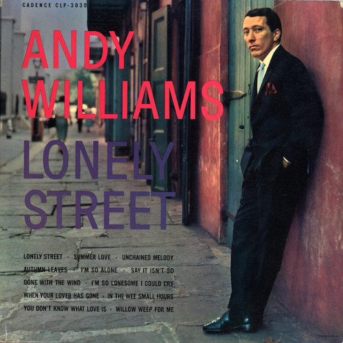 Andy Williams, Lonely Street, Piano, Vocal & Guitar (Right-Hand Melody)