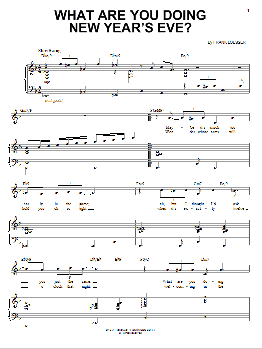 What Are You Doing New Year's Eve? sheet music
