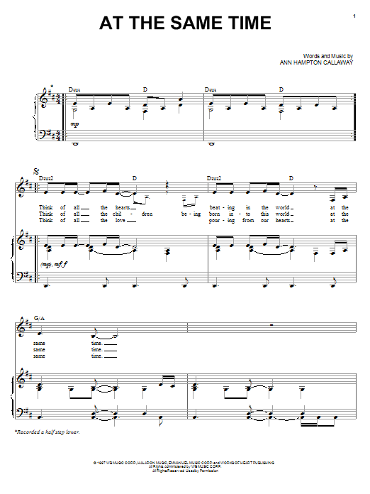 Ann Hampton Callaway At The Same Time Sheet Music Notes & Chords for Ukulele - Download or Print PDF