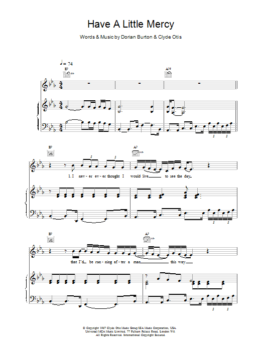 Preview Ann Sexton Have A Little Mercy Soul sheet music, notes and chords for Piano, Vocal & Guitar, SKU: 18470 Have A Little Mercy sheet music