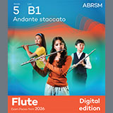 Download Anna Bon di Venezia Andante staccato (Grade 5, list B1, from the ABRSM Flute Syllabus from 2026) sheet music and printable PDF music notes
