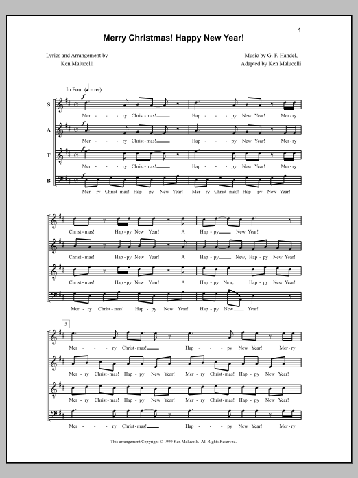 Anne Raugh Merry Christmas! Happy New Year! Sheet Music Notes & Chords for Choral - Download or Print PDF